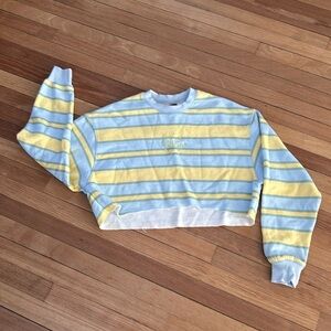 UO BDG Saddie CUT OFF CREW NECK STRIPED LONG SLEEVE WOMEN’s Top F6